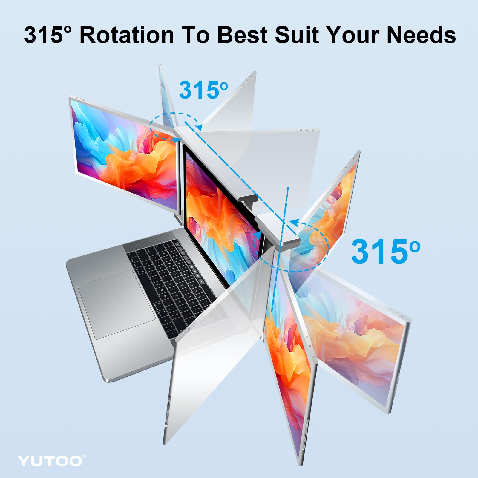 ノートパソコン用　トリプルモニター　14インチ パソコンで快適に構築できる14インチトリプルモニターがめっちゃ